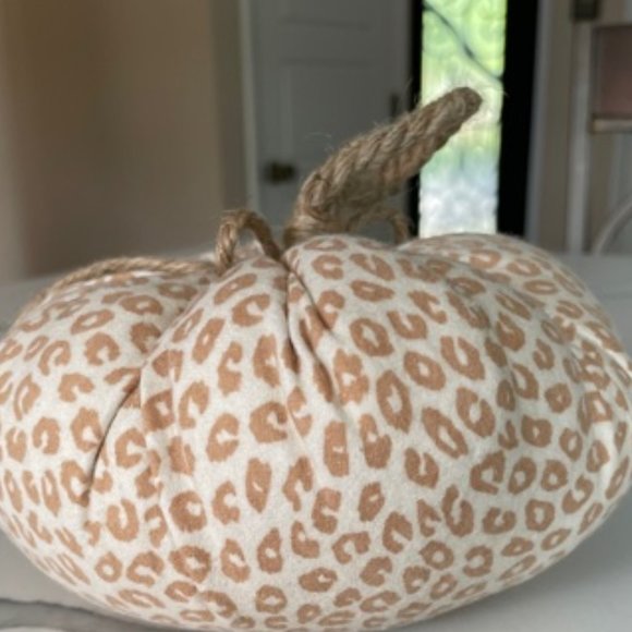 Handcrafted Leopard Print Fabric Pumpkin - Picture 5 of 5